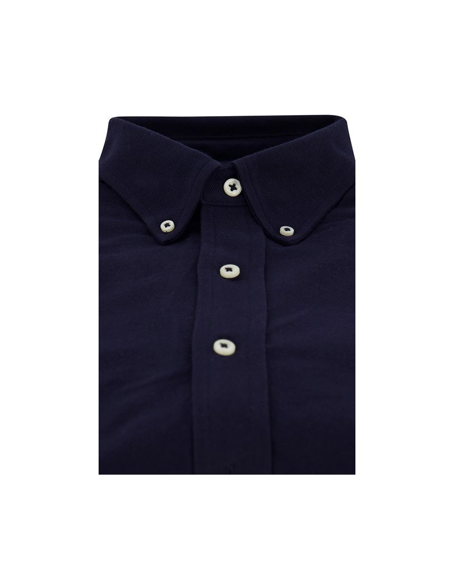 Polo Ralph Lauren overhemd wijde fit donkerblauw effen