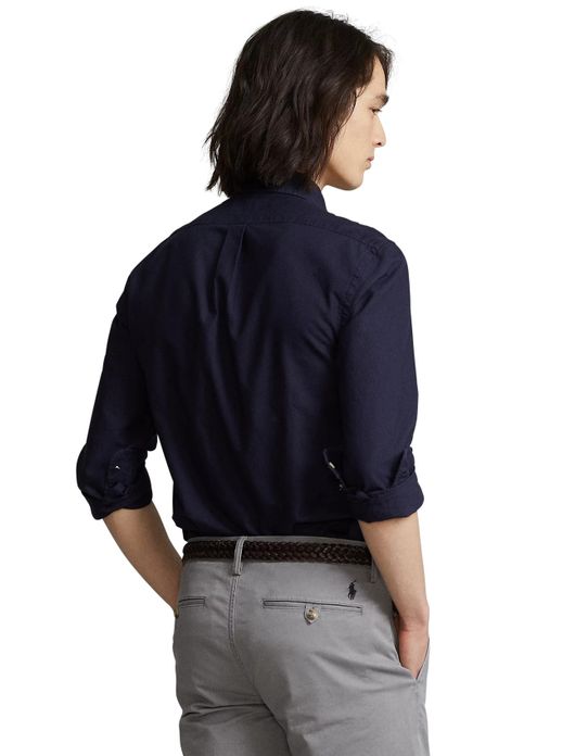 Overhemd Ralph Lauren donkerblauw Slim Fit