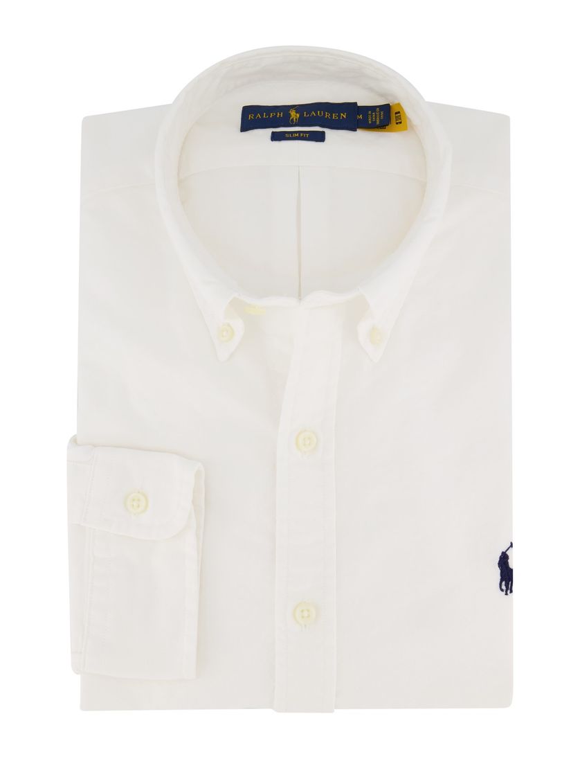 Ralph Lauren overhemd oxford wit Slim Fit