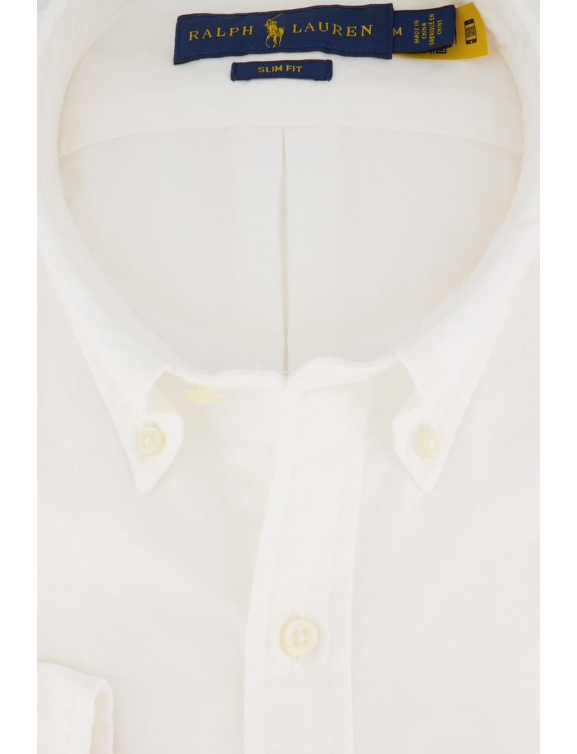 Ralph Lauren overhemd oxford wit Slim Fit