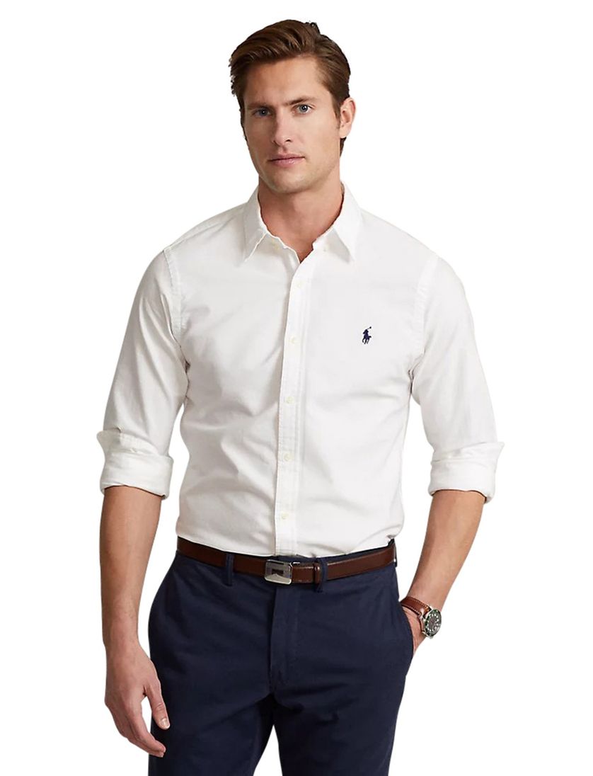 Ralph Lauren overhemd oxford wit Slim Fit