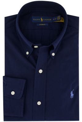 Polo Ralph Lauren Polo Ralph Lauren casual overhemd normale fit donkerblauw effen katoen