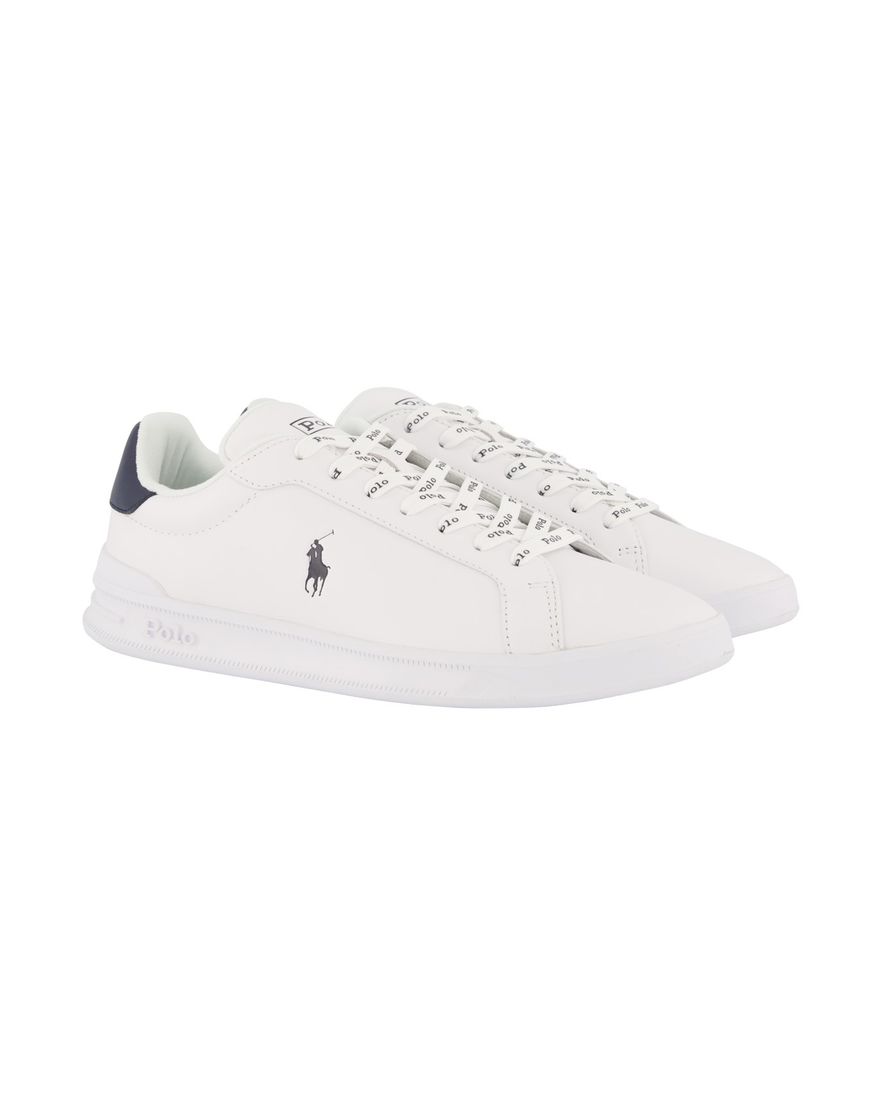 Polo Ralph Lauren leren sneakers wit effen