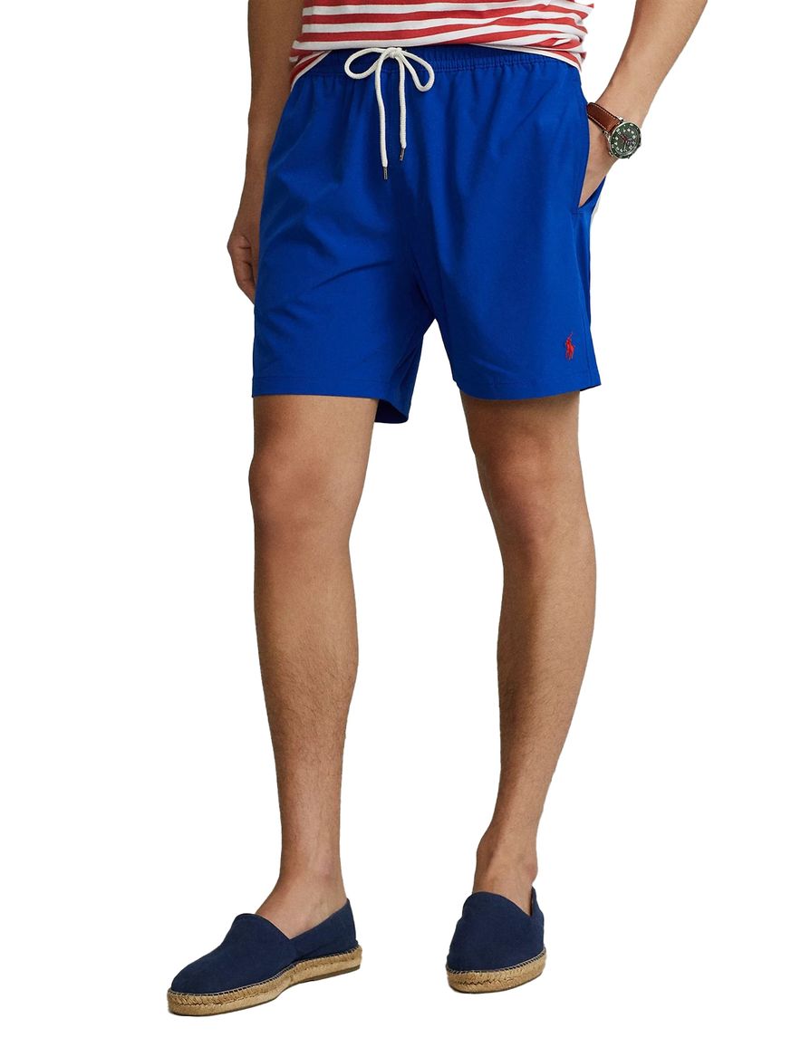 Polo Ralph Lauren zwembroek blauw effen touwsluiting