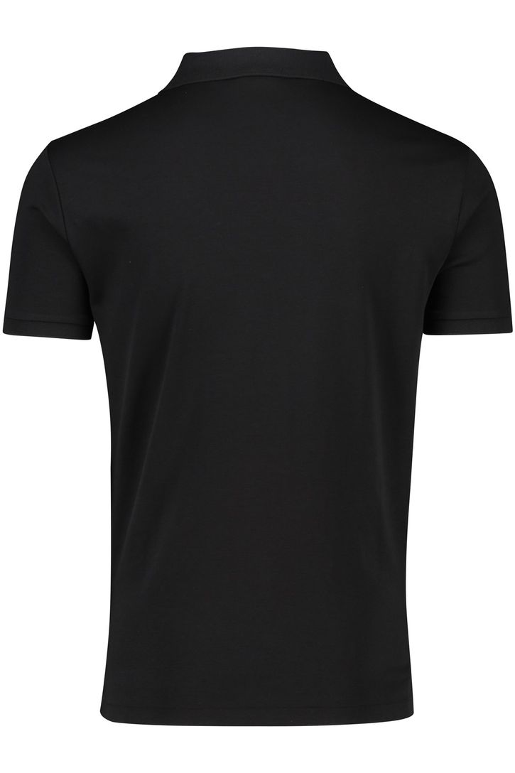 Polo Ralph Lauren polo zwart custom slim fit katoen 3-knoops