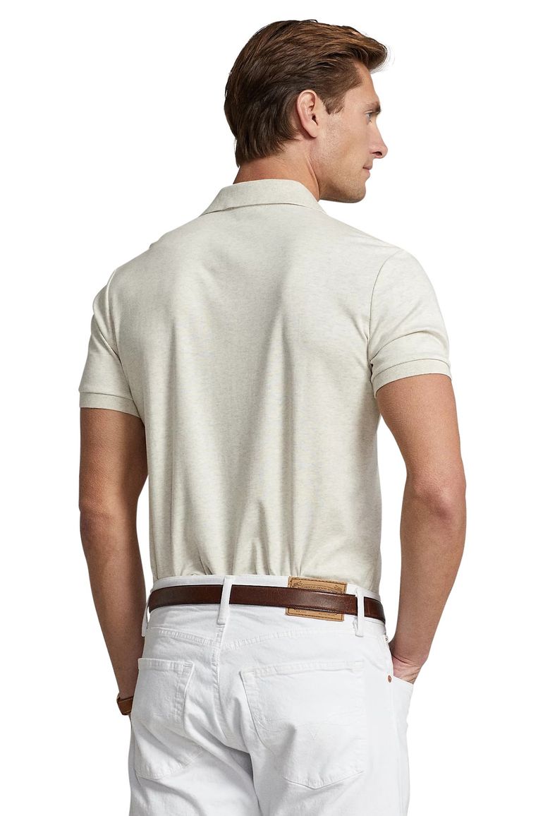 poloshirt korte mouw beige Polo Ralph Lauren Custom Slim Fit