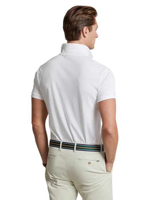 poloshirt korte mouw wit Polo Ralph Lauren Custom Slim Fit