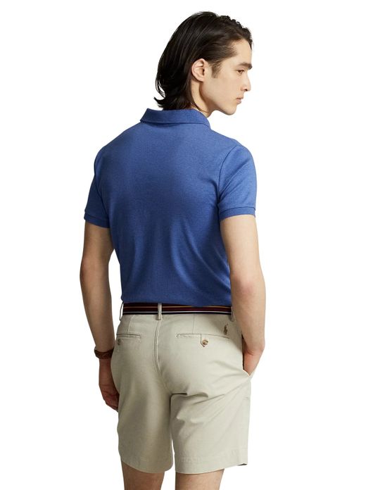 Ralph Lauren polo blauw custom slim fit