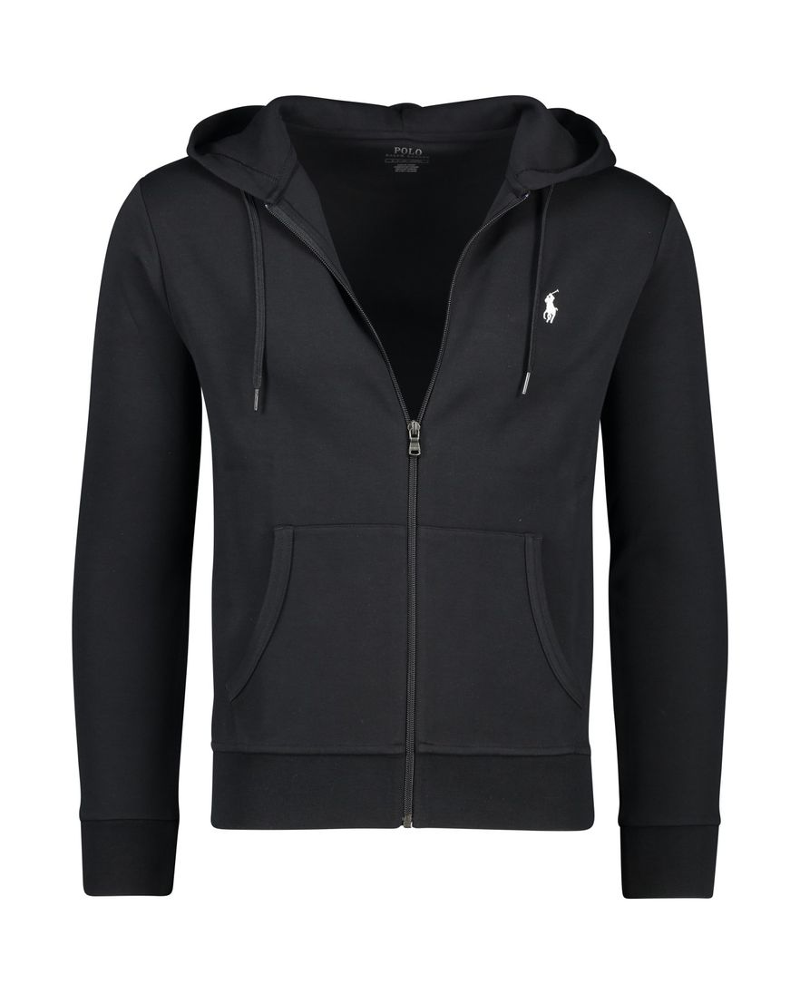 Polo Ralph Lauren vest opstaande kraag zwart rits effen