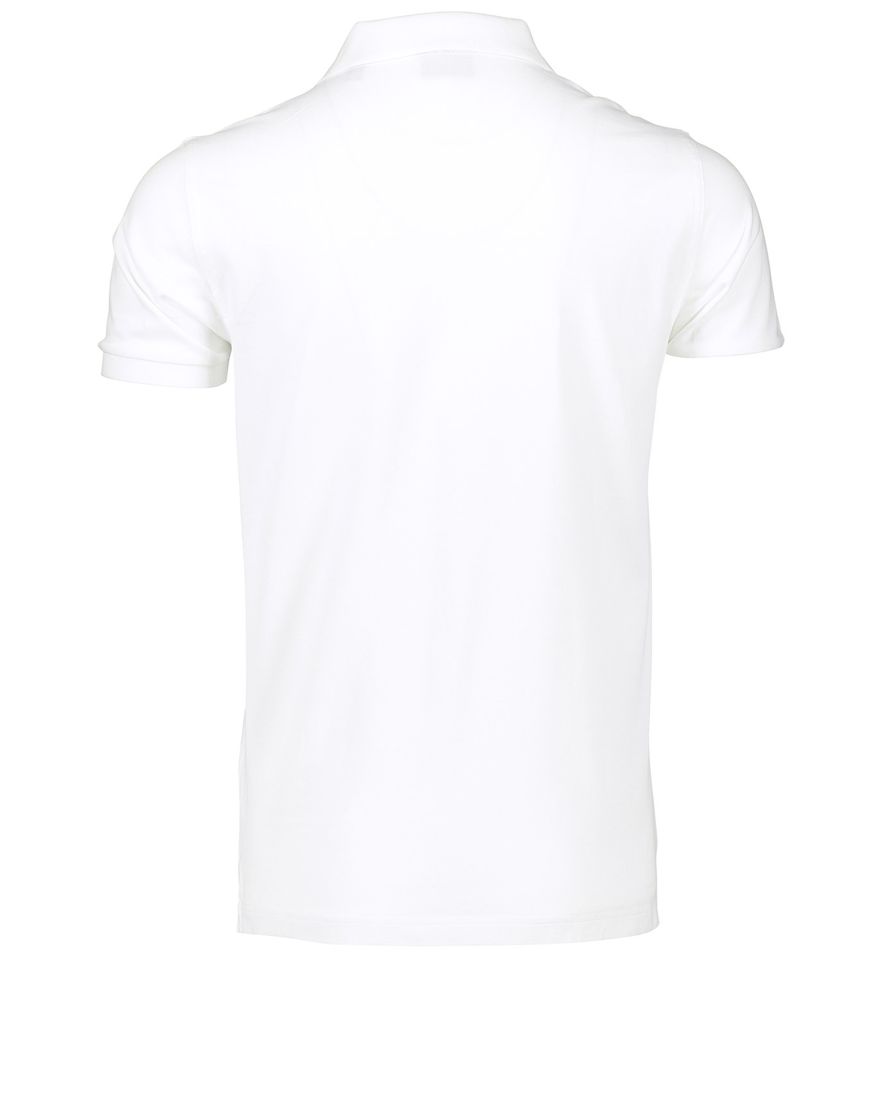 Gant polo normale fit wit effen katoen