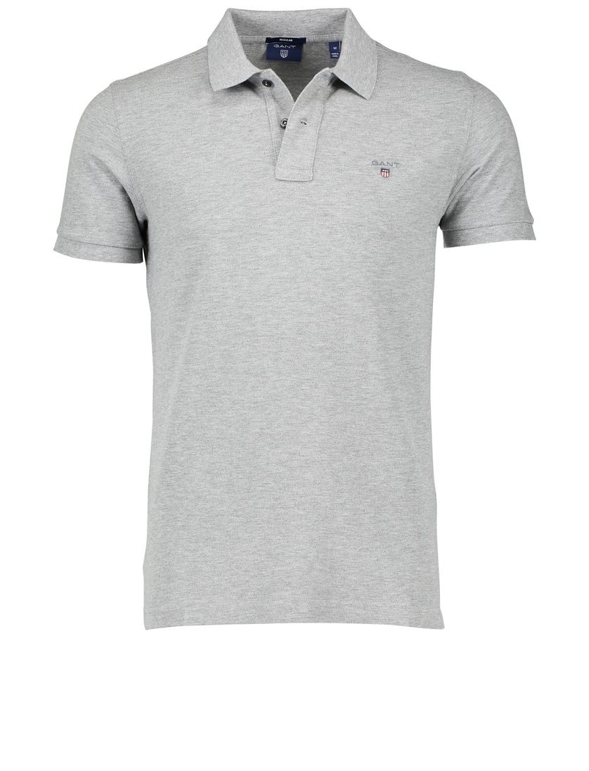 Gant poloshirt Regular Fit grijs melange