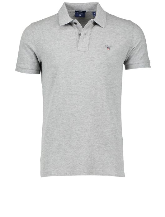 Polo Gant Regular Fit grijs melange