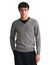 Katoenen Gant sweater v-hals effen grijs
