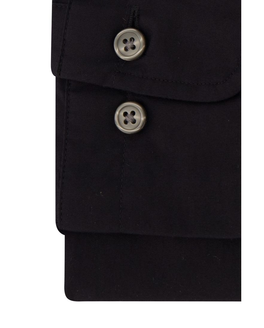 Gant overhemd normale fit effen zwart katoen