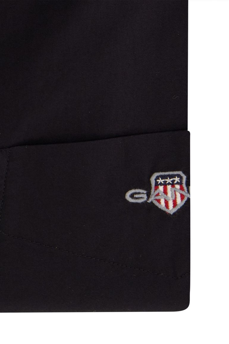 Gant overhemd zwart Poplin regular fit