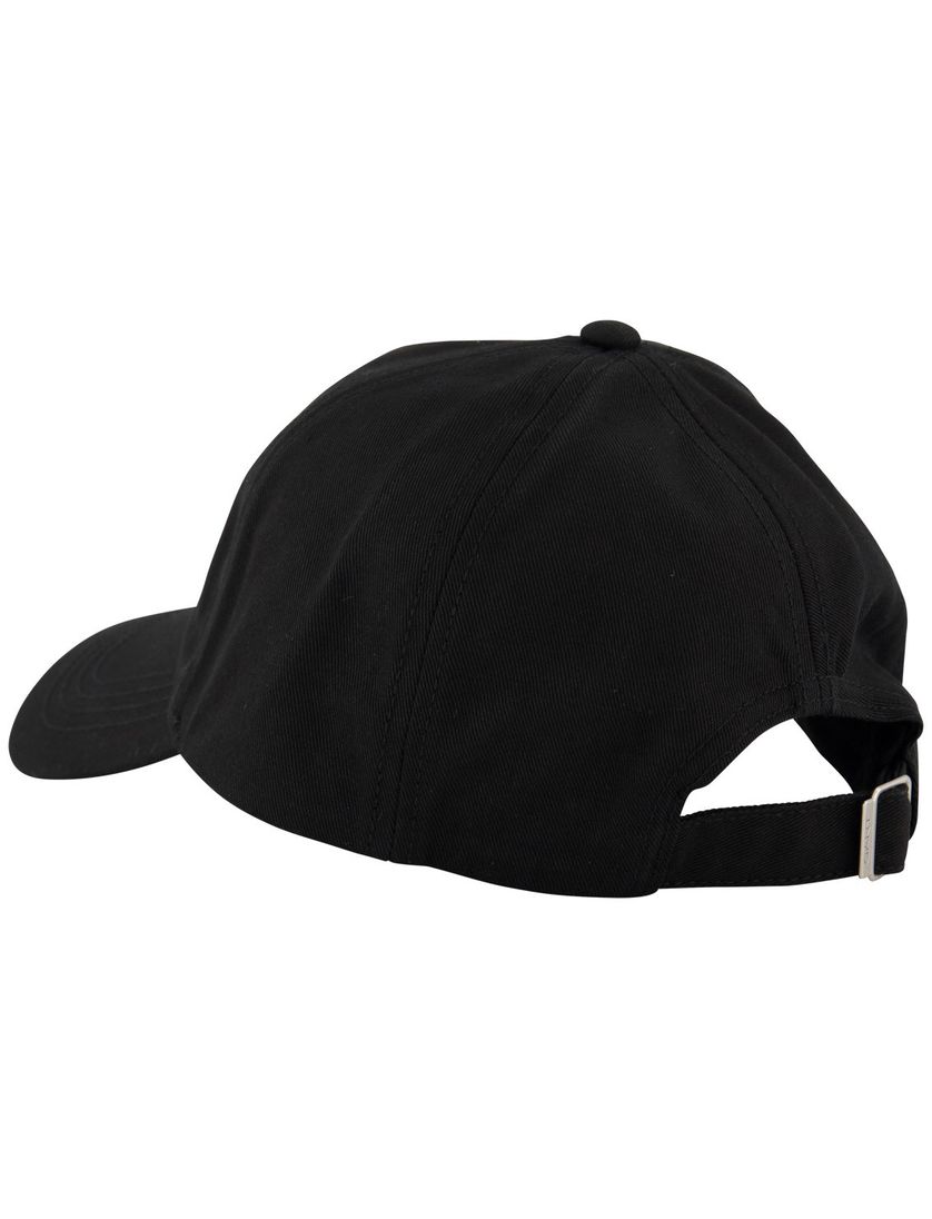 Gant katoenen cap zwart met logo