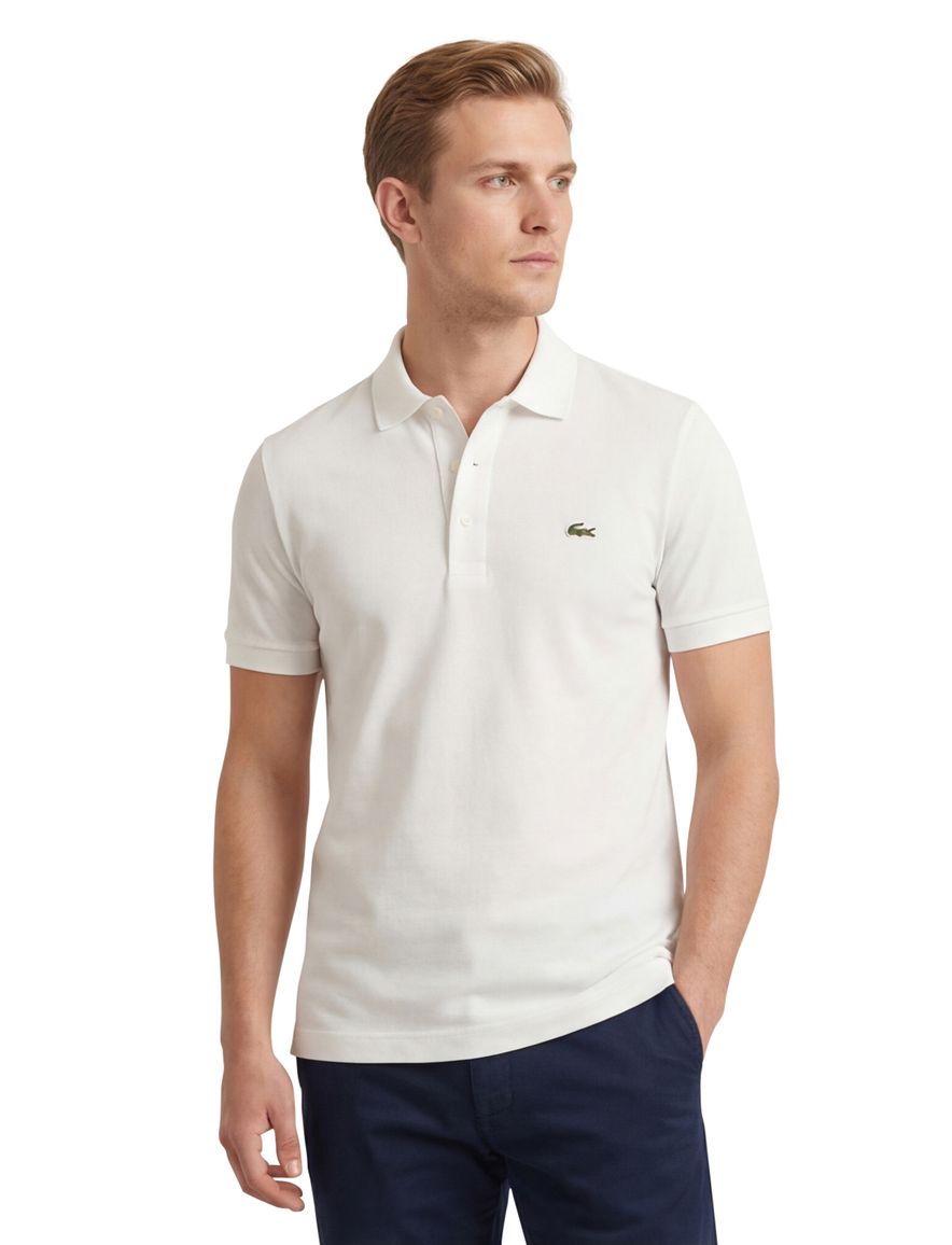 Witte polo Lacoste Slim Fit
