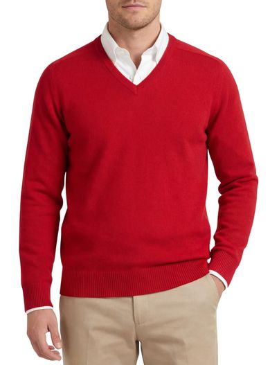 Alan Paine Alan Paine trui red Hampshire classic fit lamswol