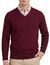 Alan Paine trui bordeaux class. fit v-hals lamswol