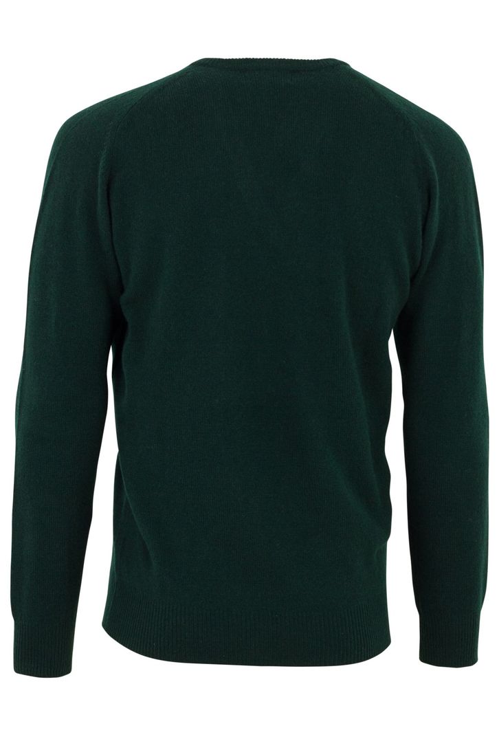 Alan Paine trui tartan green classic fit lamswol