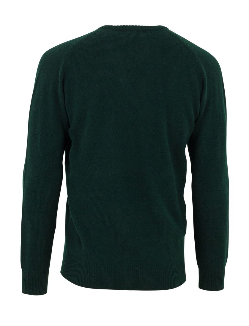 Alan Paine trui tartan green classic fit lamswol