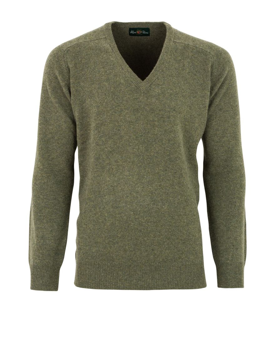 Alan Paine mosgroen lamswol Hampshire classic fit