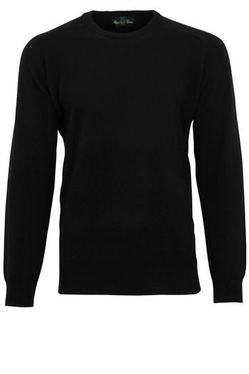 Alan Paine Alain Paine trui ronde hals zwart lamswol