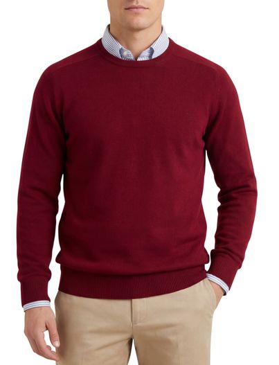 Alan Paine Alan Paine trui bordeaux lamswol Dorset ruime fit