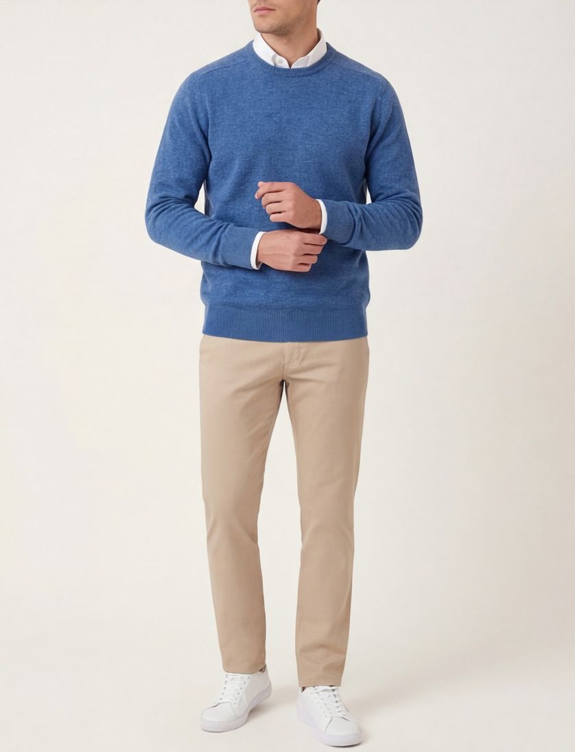 Alan Paine trui jeans ronde hals