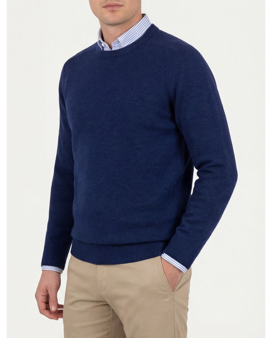 Alan Paine pullover navy Dorset classic fit ronde hals