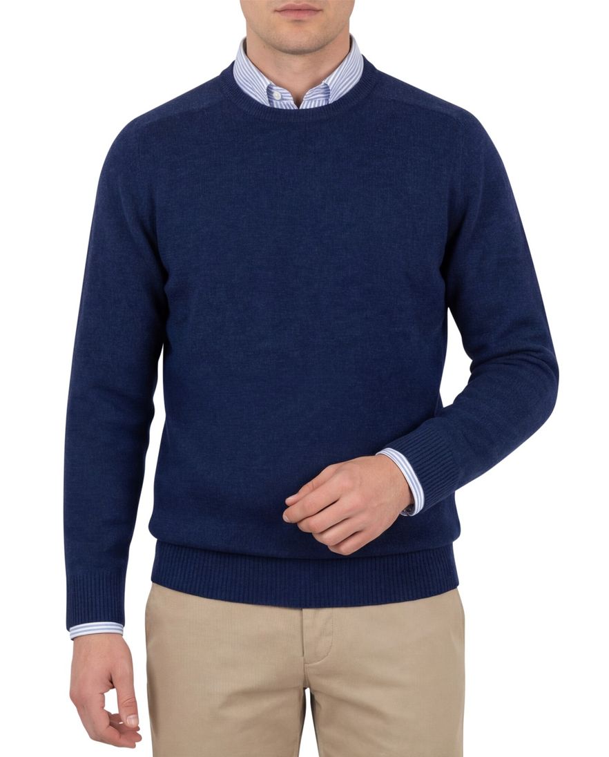 Alan Paine pullover navy Dorset classic fit ronde hals
