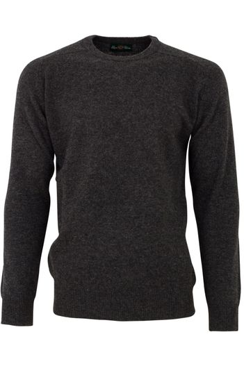 Alan Paine Alan Paine trui charcoal Dorset lamswol ronde hals