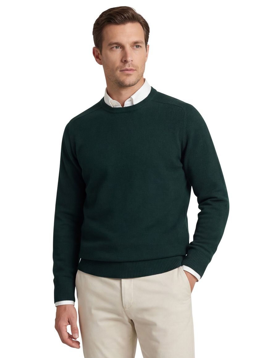 Alain Paine trui ronde hals donkergroen