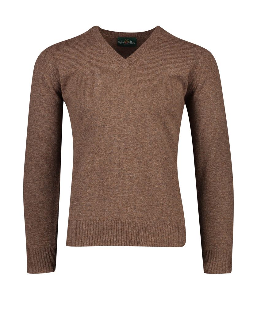 Alan Paine trui Tobacco v-hals lamswol