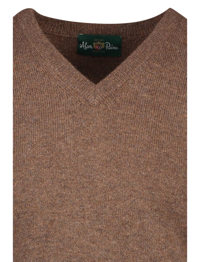 Alan Paine trui Tobacco v-hals lamswol