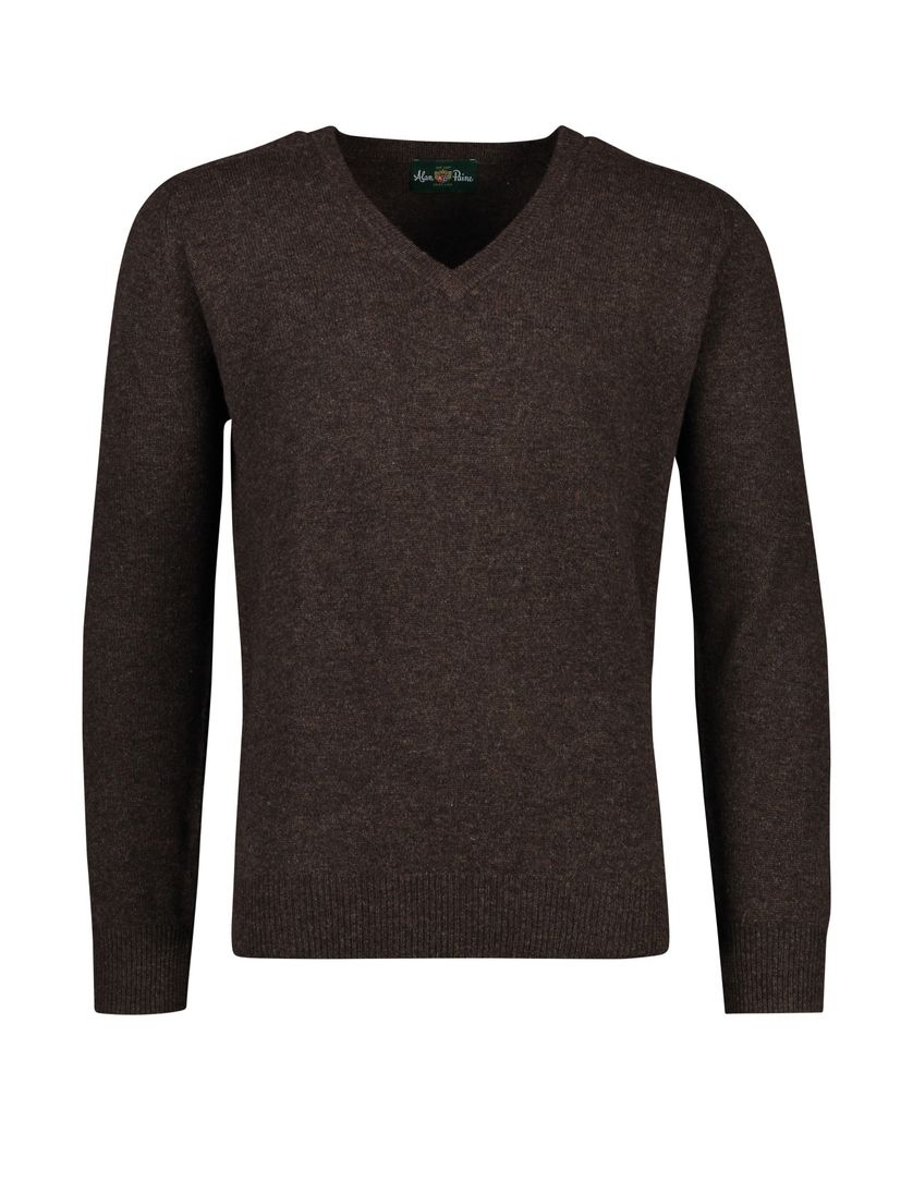 Alan Paine trui v-hals Hampshire cocoa
