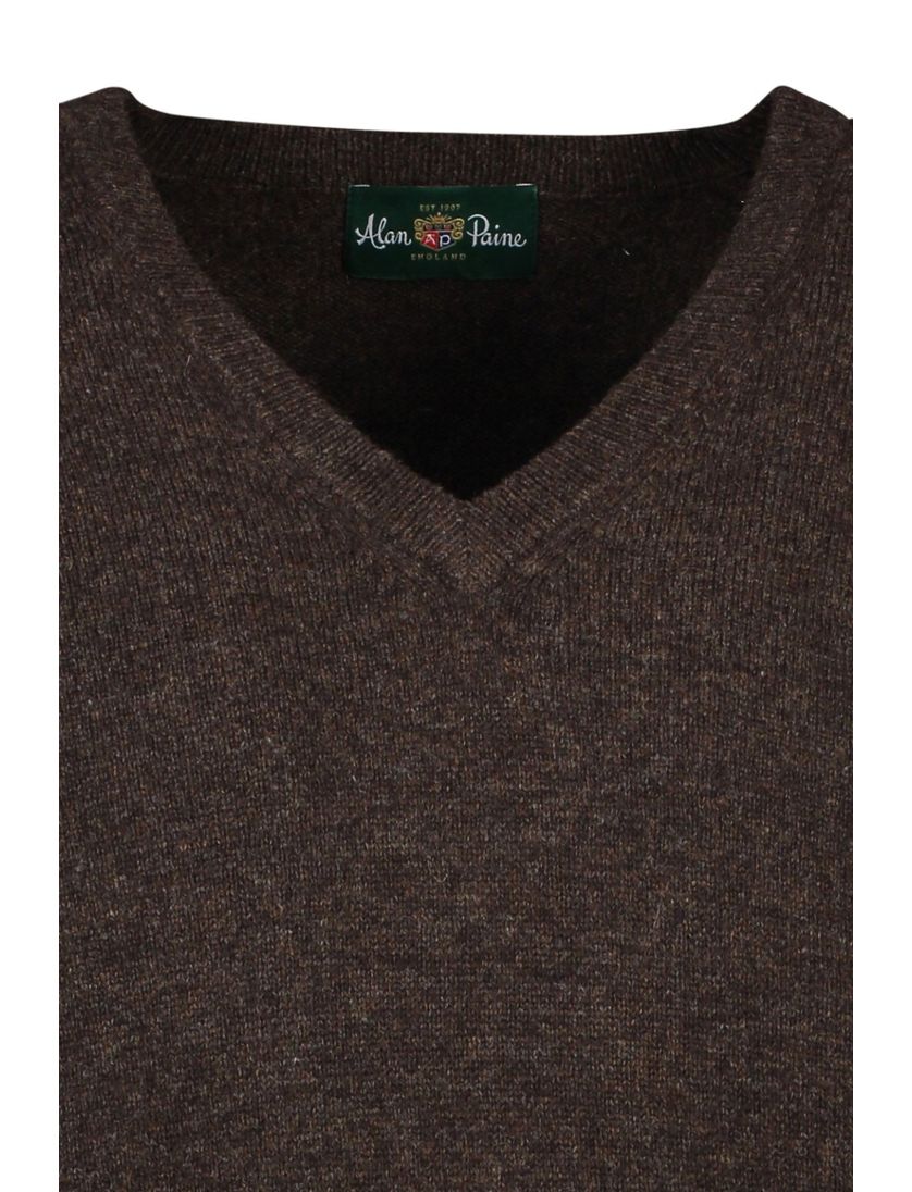 Alan Paine trui v-hals Hampshire cocoa