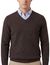 V-hals trui donkerbruin lamswol Alan Paine