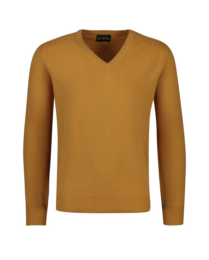 Alan Paine trui v-hals harvest gold