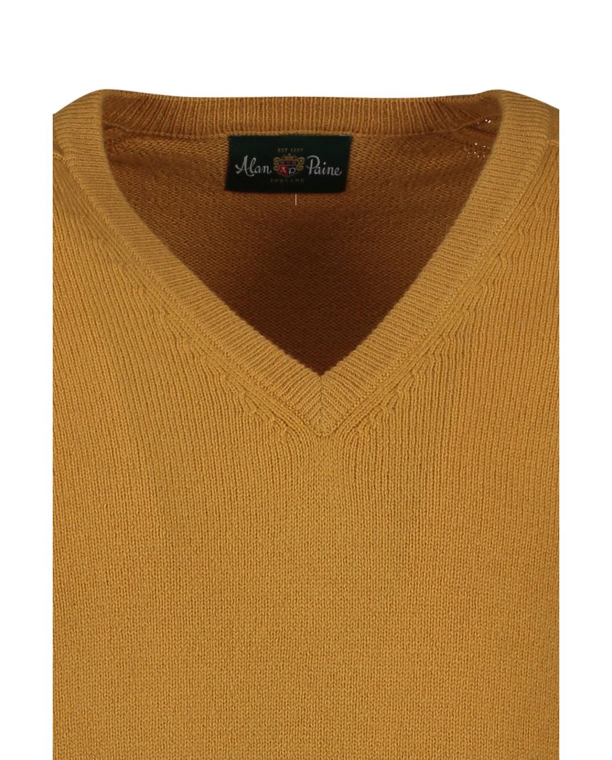 Alan Paine trui v-hals harvest gold