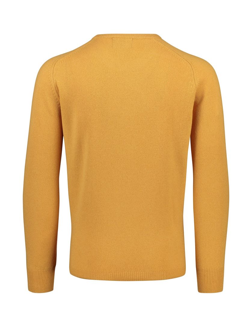 Lamswollen trui geel Alan Paine