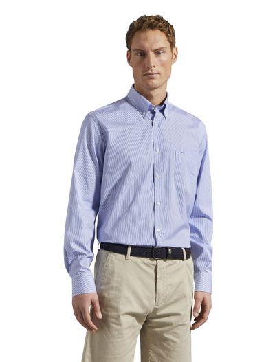 Paul & Shark Paul & Shark overhemd streep lichtblauw