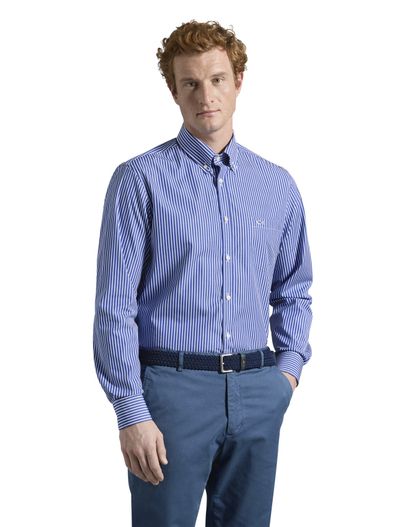 Paul & Shark Paul & Shark overhemd blauwe streep button down