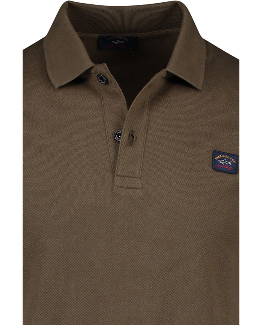 Paul & Shark polo wijde fit groen katoen