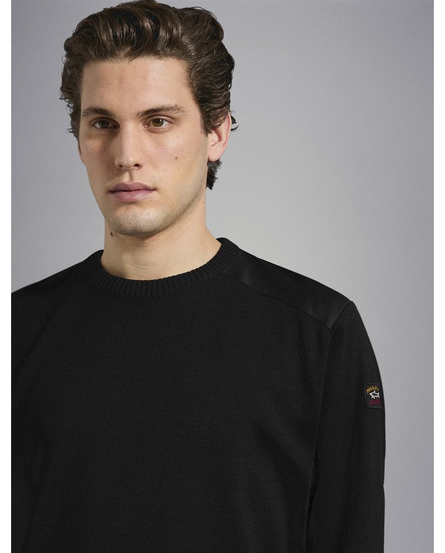 Paul & Shark trui zwart effen