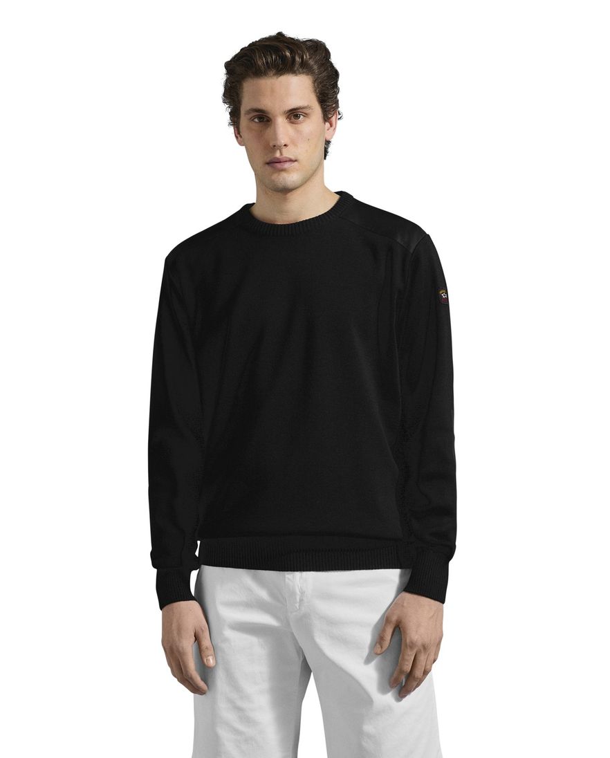 Paul & Shark trui zwart effen