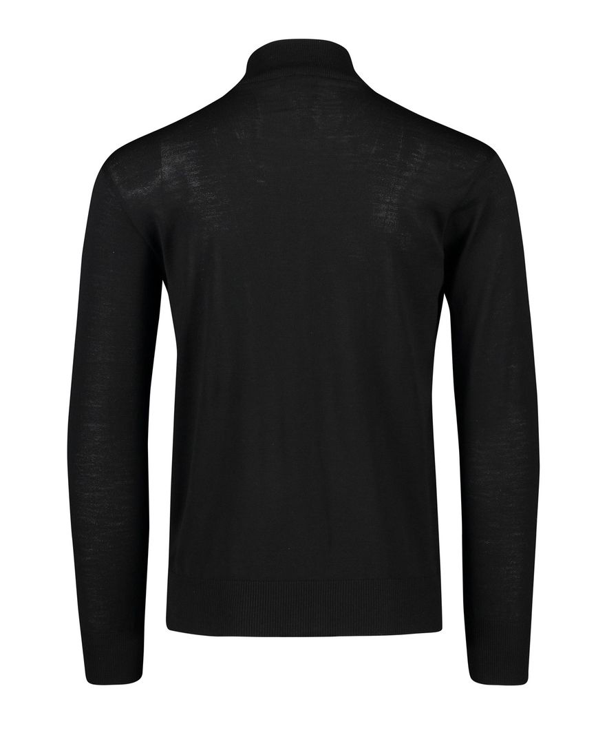 Paul & Shark vest merinowol zwart rits