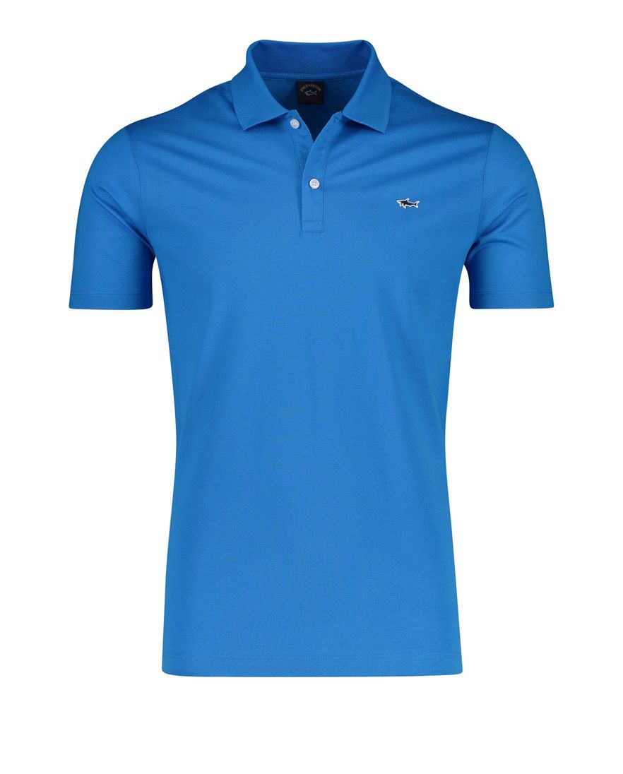Paul & Shark polo korte mouw katoen blauw