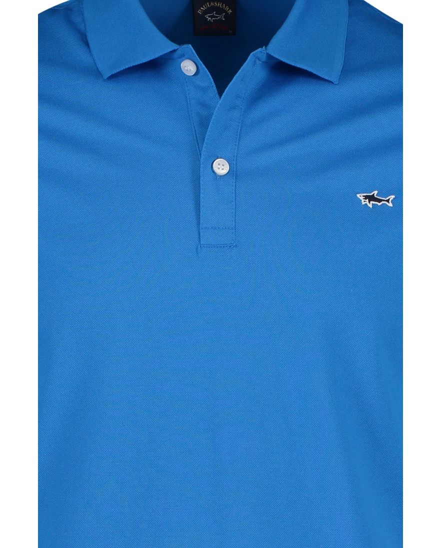 Paul & Shark polo korte mouw katoen blauw