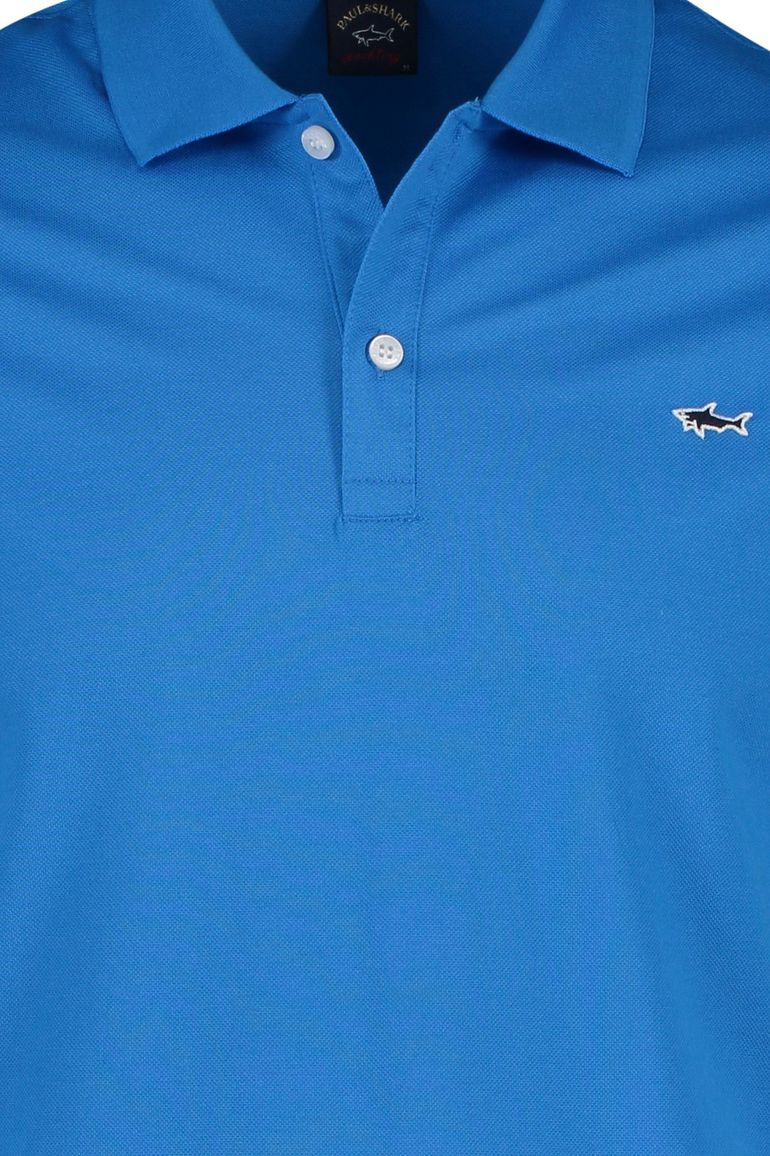 Paul & Shark polo korte mouw katoen blauw